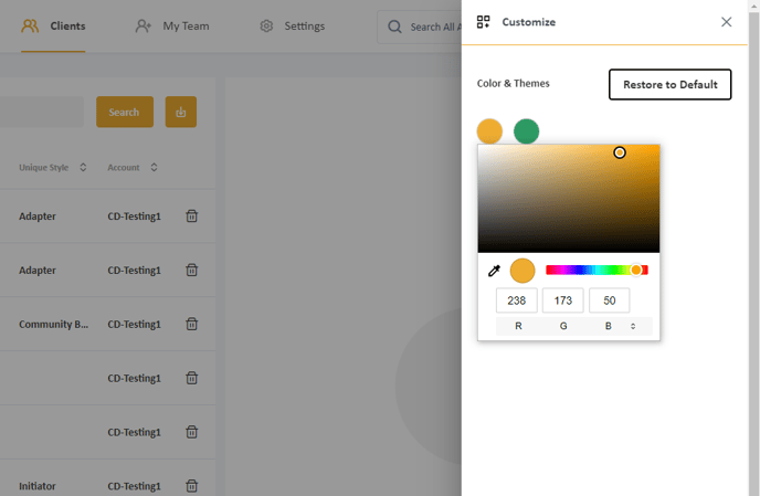 Color Picker in DNA App