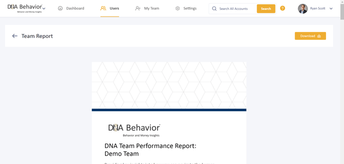Download Team Report PDF File DNA Behavior Team Report