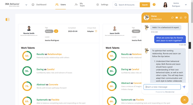 Gene in the DNA Web App