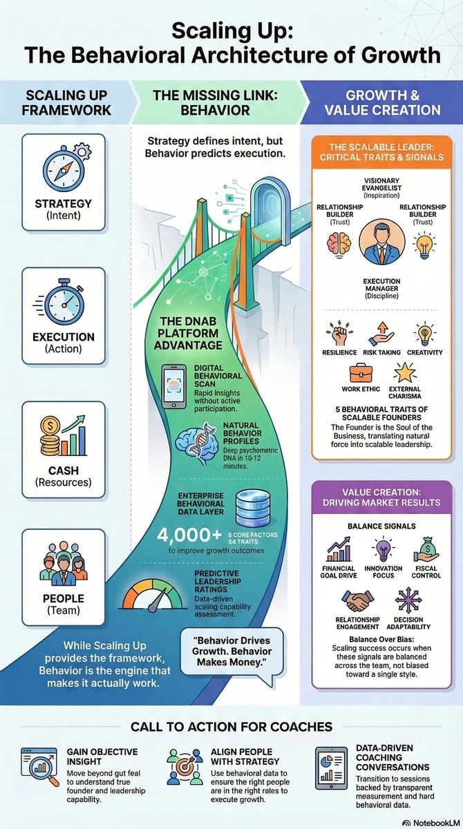 The Behavioral Architecture of Scaling Growth